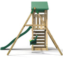 Rebo Adventure Wooden Climbing Frame, Swing Set and Slide - Rosa Green