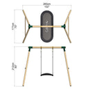 Rebo Boat Swing Seat Garden Swing Set - Double Boat