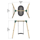 Rebo Boat Swing Seat Garden Swing Set - Single Boat