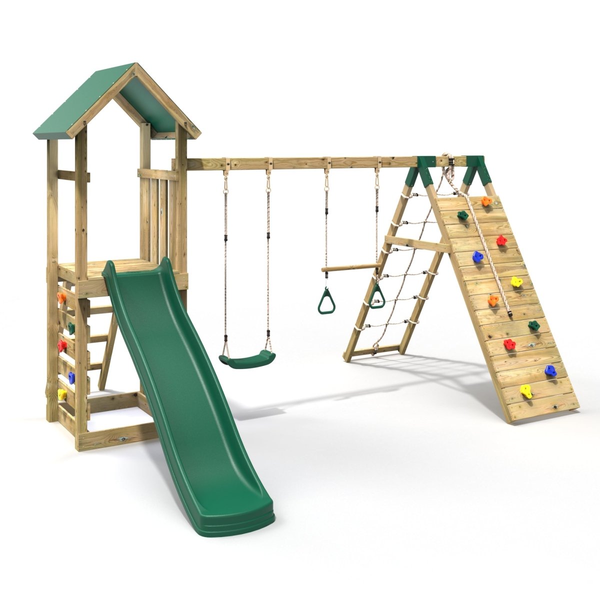 Rebo Challenge Jarvis Climbing Frame, Swings & Slide