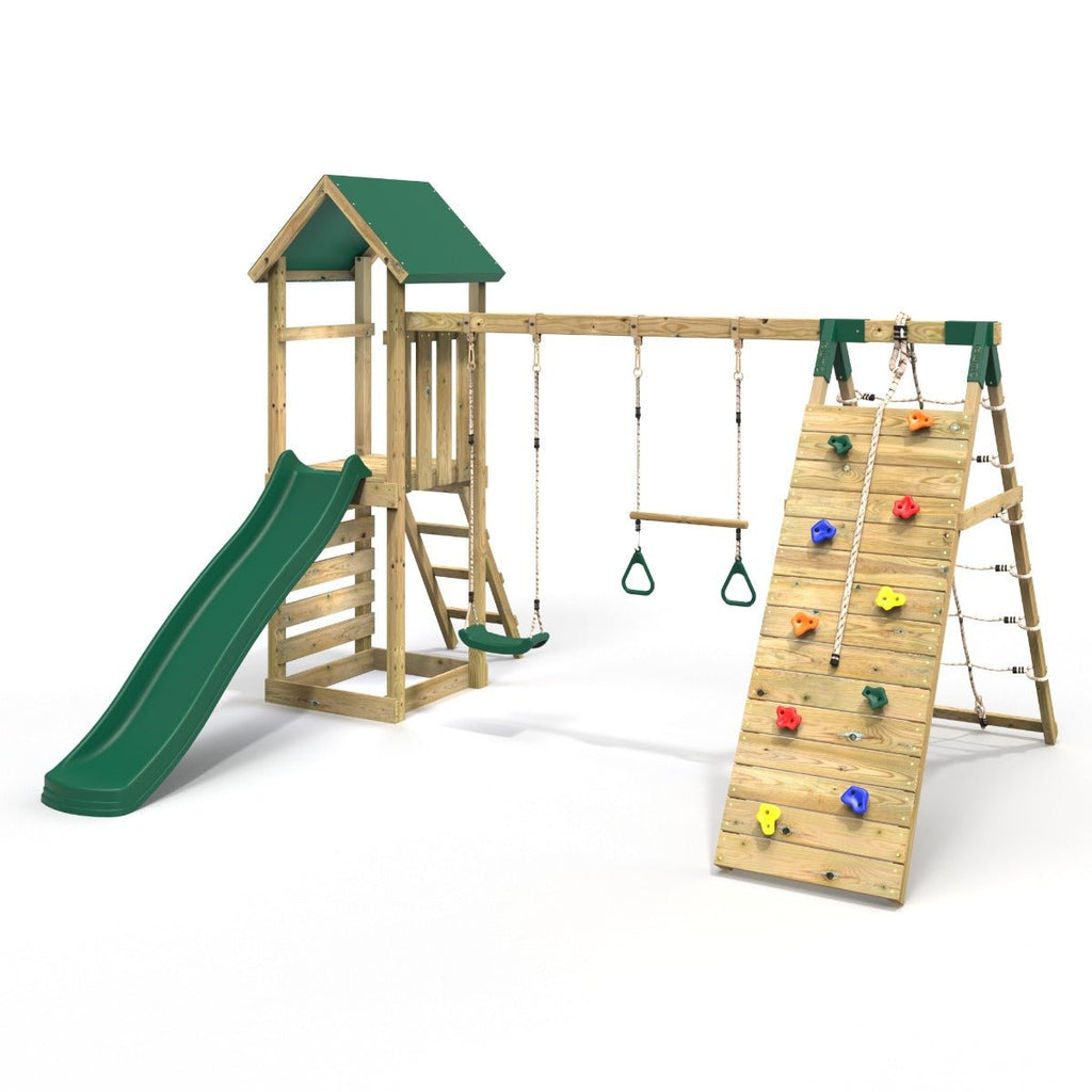 Rebo Challenge Jarvis Climbing Frame, Swings & Slide