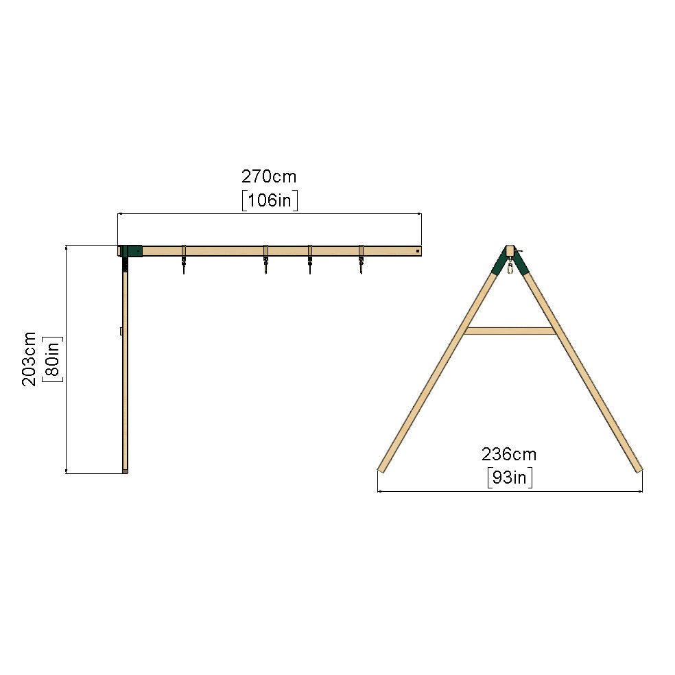 Rebo Double Swing Extension for 2.7m Platform Modular Tower