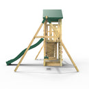 Rebo Double Tower Climbing Frame with Flexible Bridge, Swing & Slide - Rushmore