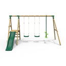 Rebo Explorer Wooden Swing Set with Platform and Slide