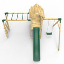 Rebo Extended Tower Wooden Climbing Frame with Swings & Slide - Arvon