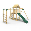 Rebo Extended Tower Wooden Climbing Frame with Swings & Slide - Arvon