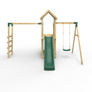 Rebo Extended Tower Wooden Climbing Frame with Swings & Slide - Arvon