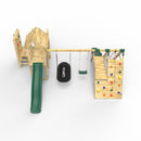 Rebo Extended Tower Wooden Climbing Frame with Swings & Slide - Montana