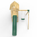 Rebo Extended Tower Wooden Climbing Frame with Swings & Slide - Rushmore