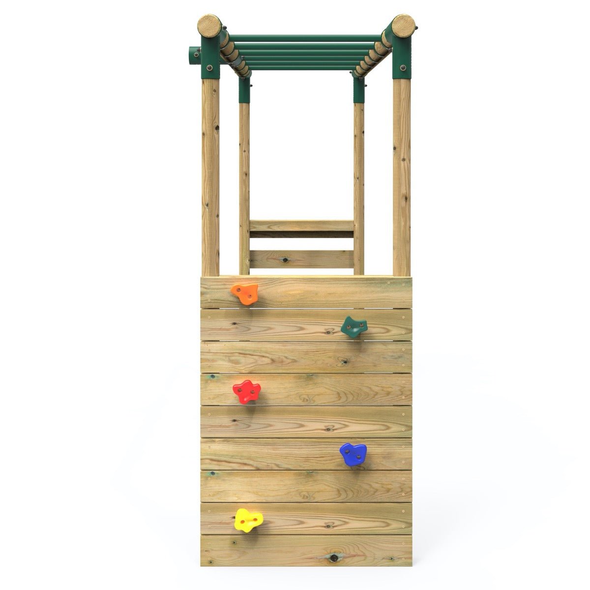 Rebo Extra-Long Monkey Bar Extension Kit for Round Wood Swing Frames - Green