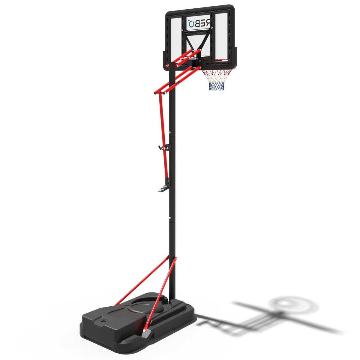 Rebo Freestanding Portable Basketball Hoop with Stand Adjustable Height - Large