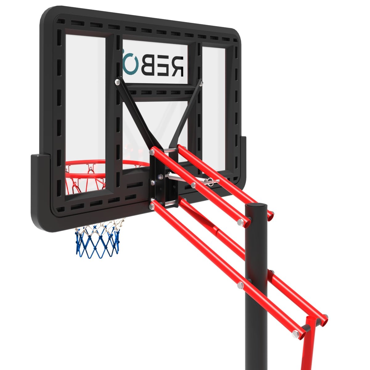 Retractable Hoop Rebo Large Freestanding Portable Basketball Hoop with Stand