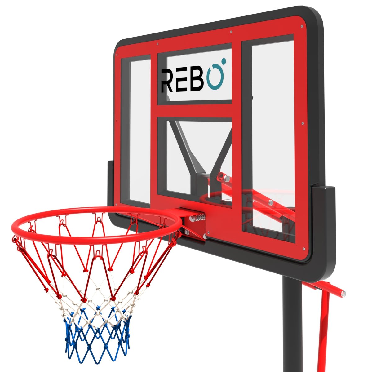 Rebo Freestanding Portable Basketball Hoop with Stand Adjustable Height - Large