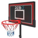 Rebo Freestanding Portable Basketball Hoop with Stand Adjustable Height - Medium