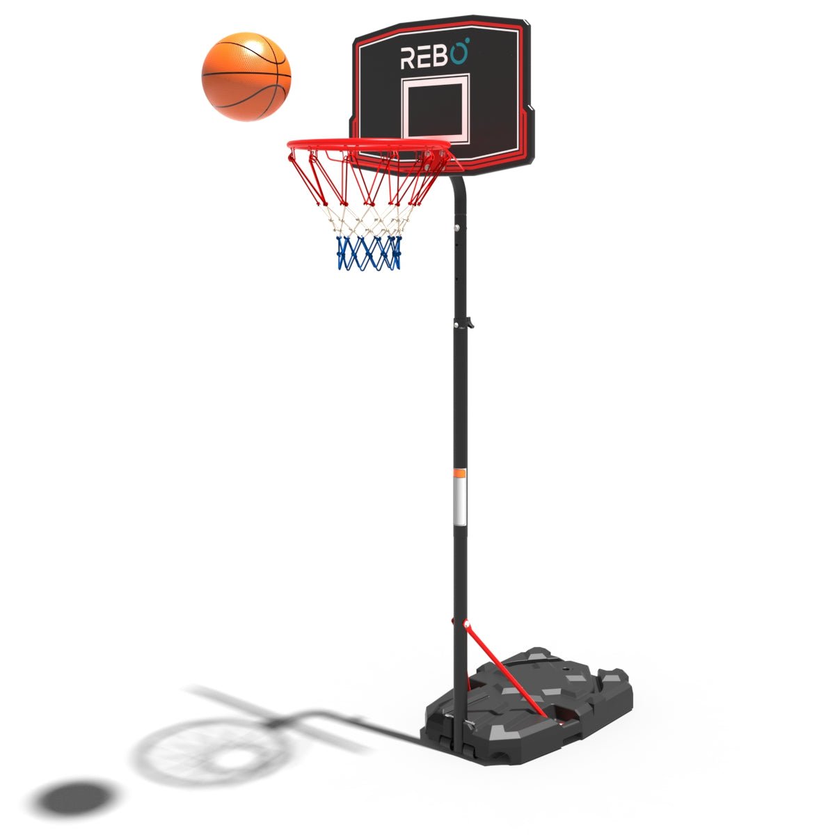 Rebo Portable Basketball Hoop with Adjustable Stand - Small
