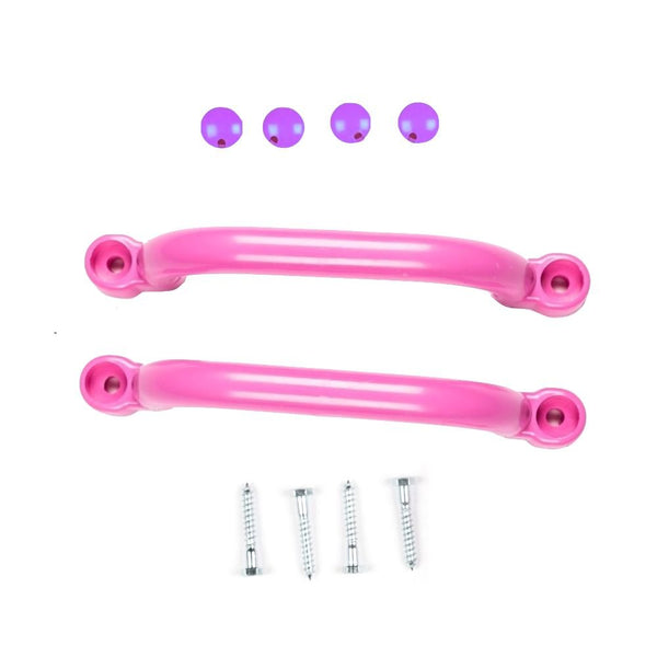 Rebo Garden Climbing Frame Accessories 2 x Plastic Handgrips - Pink