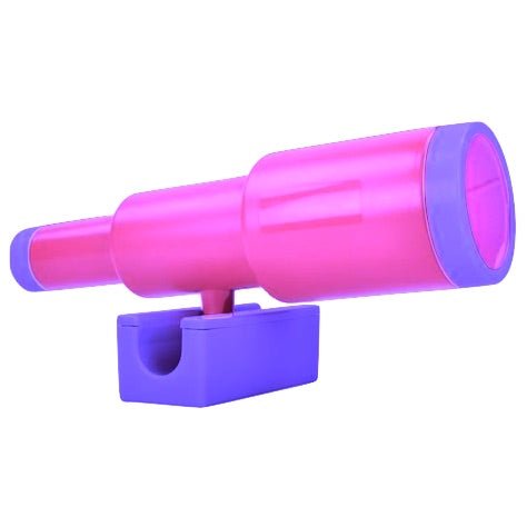 Rebo Garden Climbing Frame Accessories Plastic Telescope - Pink