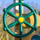Rebo Garden Climbing Frame Accessory Plastic Play Ships Steering Wheel - Green