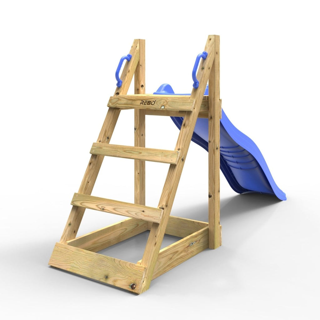 Rebo 6ft Blue Garden Wave Free Standing Water Slide & Platform