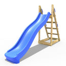 Rebo Garden Wave Free Standing Water Slide with Wooden Platform - 8Ft Slide Blue
