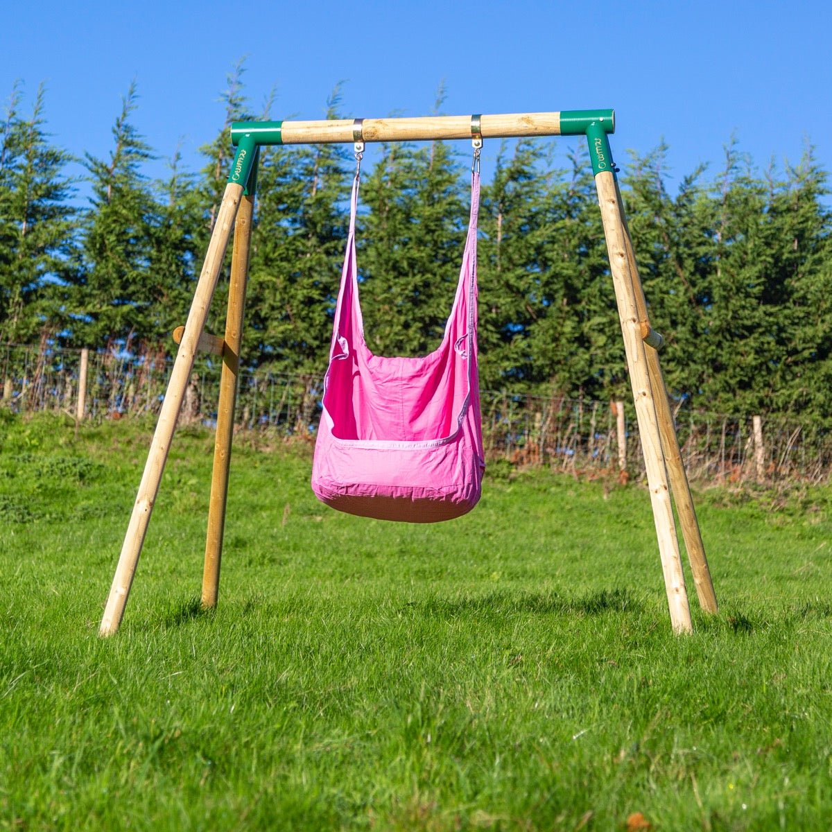 Baby Hanging Swing Seat Wooden Canvas Baby Swing Chair Outdoor Baby Hammock  Toddler Toy