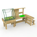 Rebo Kitchen Garden Kids Potting Table And Mini Greenhouse – Single