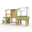 Rebo Kitchen Garden Kids Potting Table And Mini Greenhouse – Single