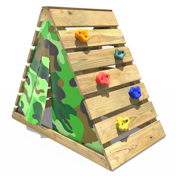 Rebo Mini Wooden Climbing Pyramid Adventure Playset - Camo