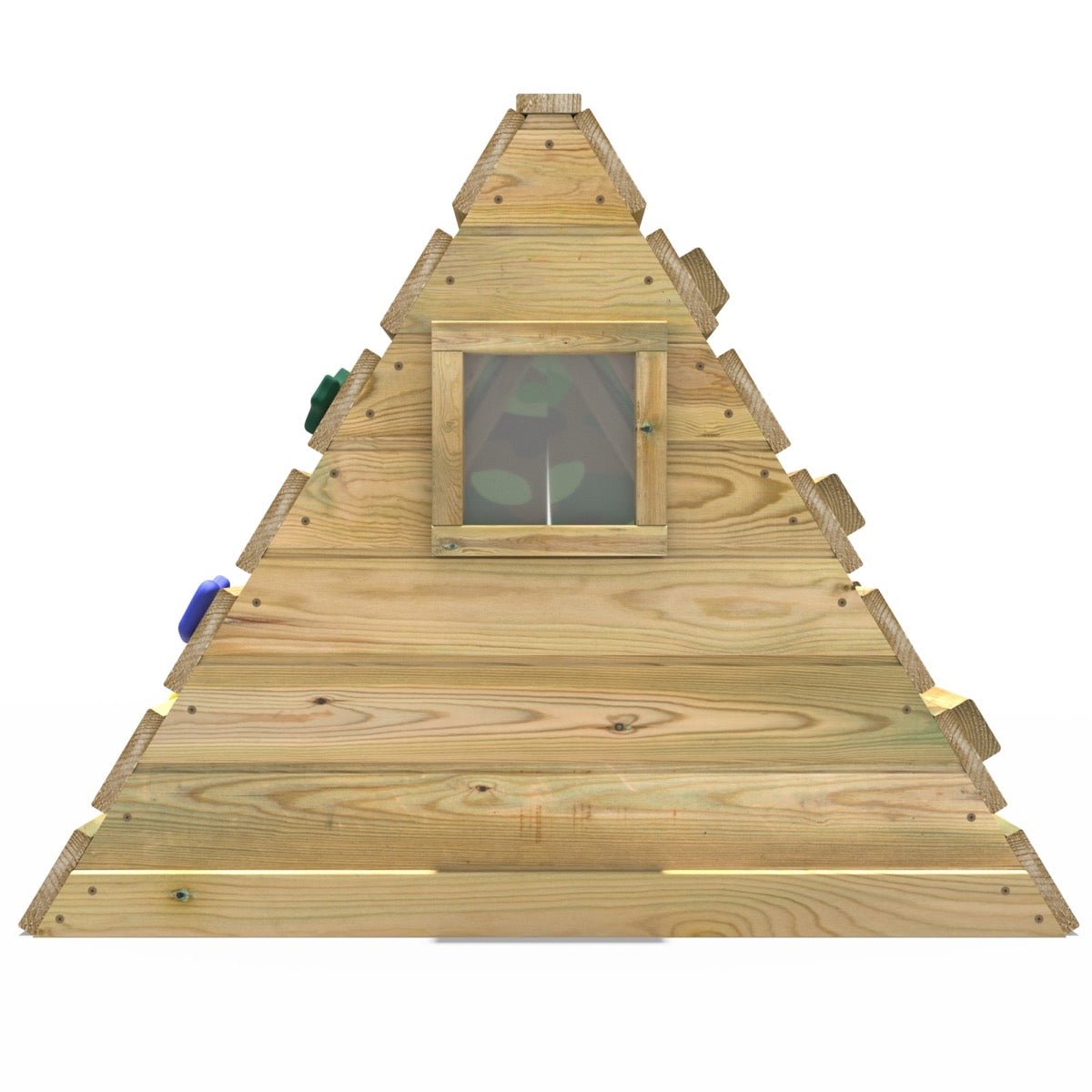 Rebo Mini Wooden Climbing Pyramid Adventure Playset + Den - Camo
