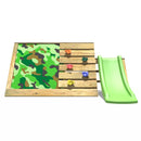 Rebo Mini Wooden Climbing Pyramid Adventure Playset + Den & Slide - Camo