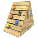 Rebo Mini Wooden Climbing Pyramid Adventure Playset - Green