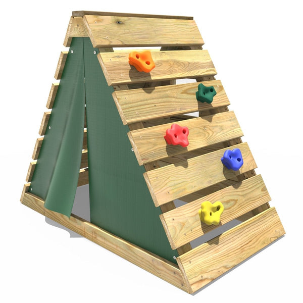 Rebo Mini Wooden Climbing Pyramid Adventure Playset - Green