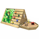 Rebo Mini Wooden Climbing Pyramid Adventure Playset + Sandpit & Den - Camo