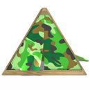 Rebo Mini Wooden Climbing Pyramid Adventure Playset Sandpit, Den & Slide - Camo