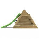 Rebo Mini Wooden Climbing Pyramid Adventure Playset + Slide - Green