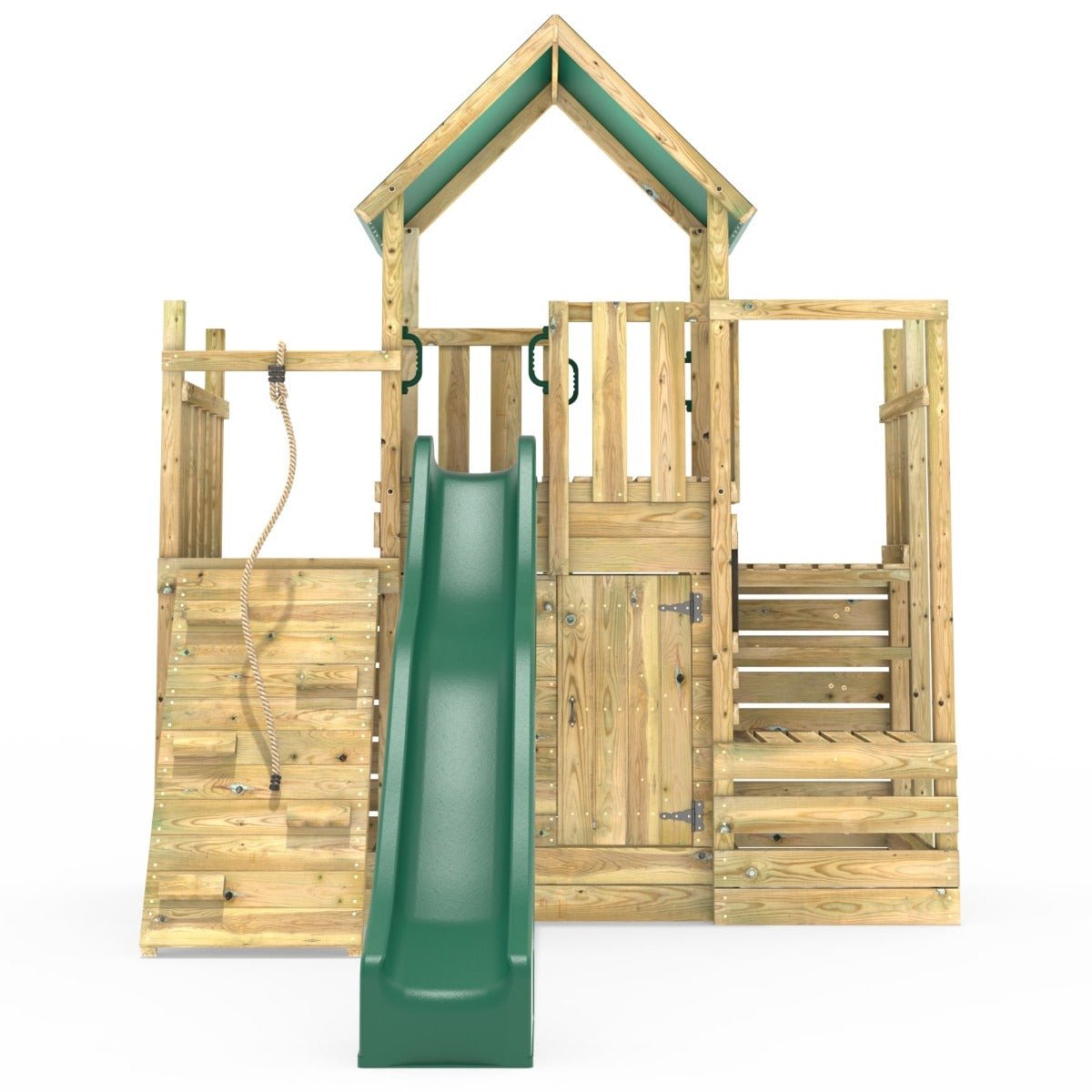 Rebo Climbing Frame w/ Slide, 2 Decks & Den