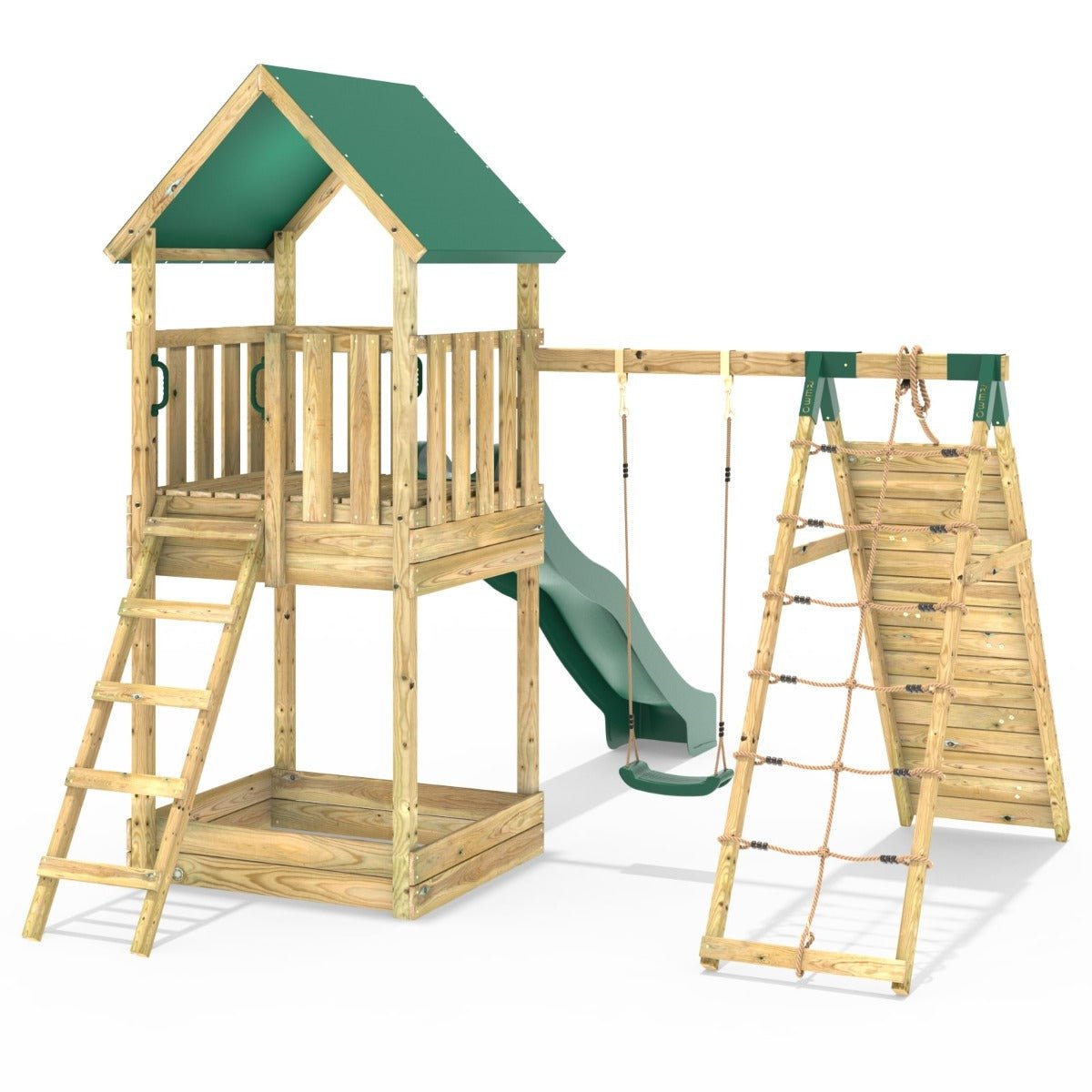 Rebo Wychwood Climbing Frame Adventure Playset & Swing