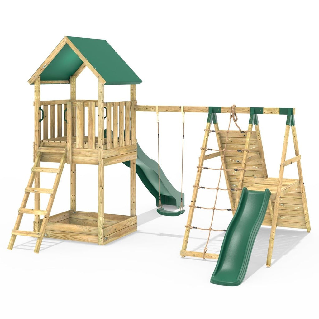Rebo Wychwood Modular Climbing Frame, Swing, Climb & Slide
