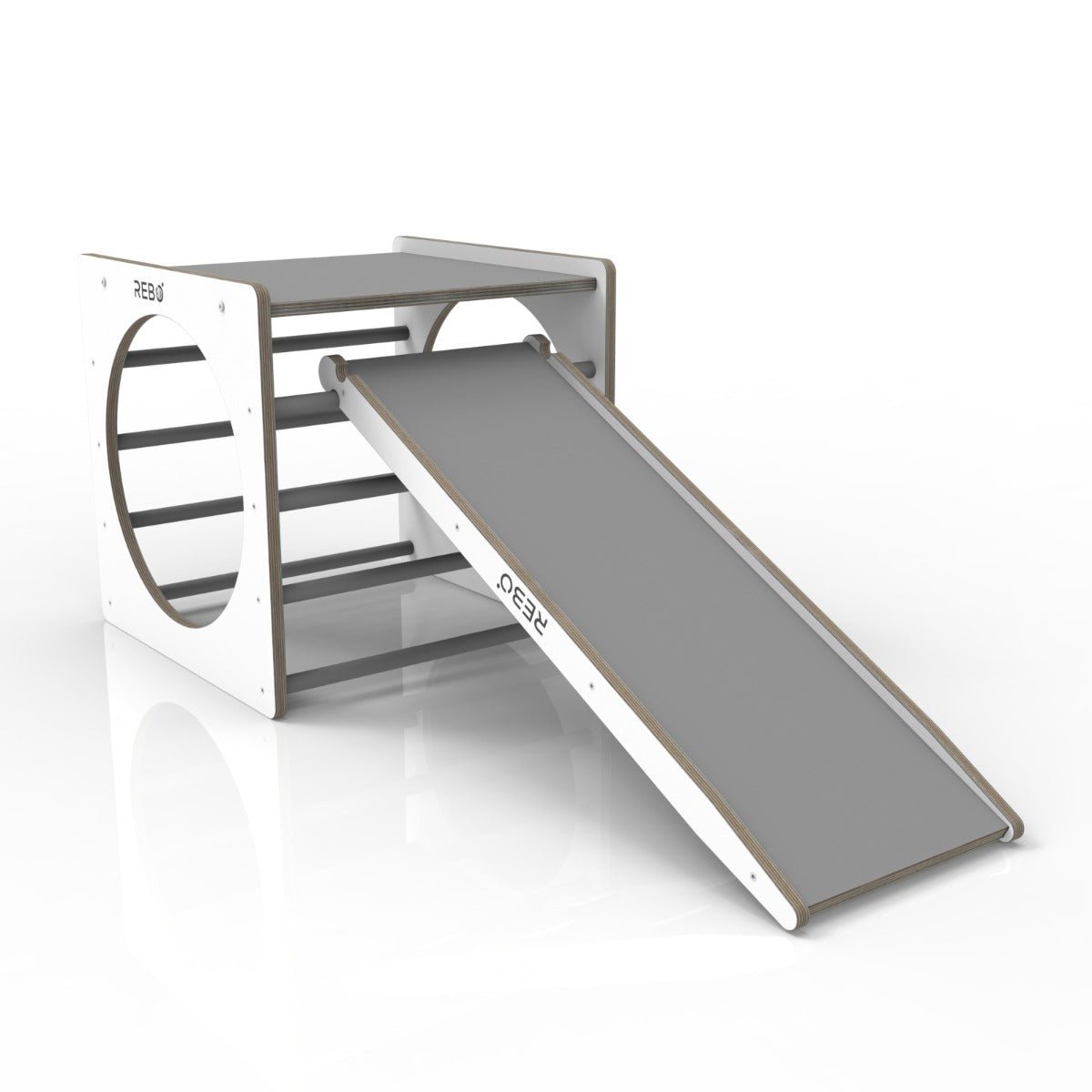 Rebo Pikler Style Climbing Cube & Ramp | OutdoorToys