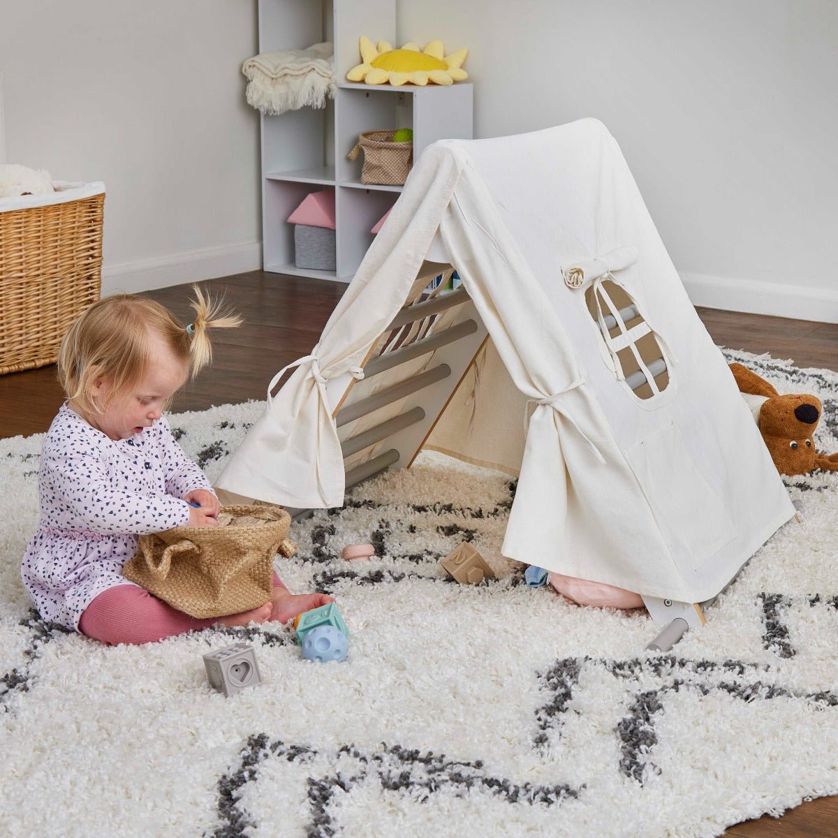 petite amelie tipi tent Rebo Pikler Style Climbing Triangle & Den Tent