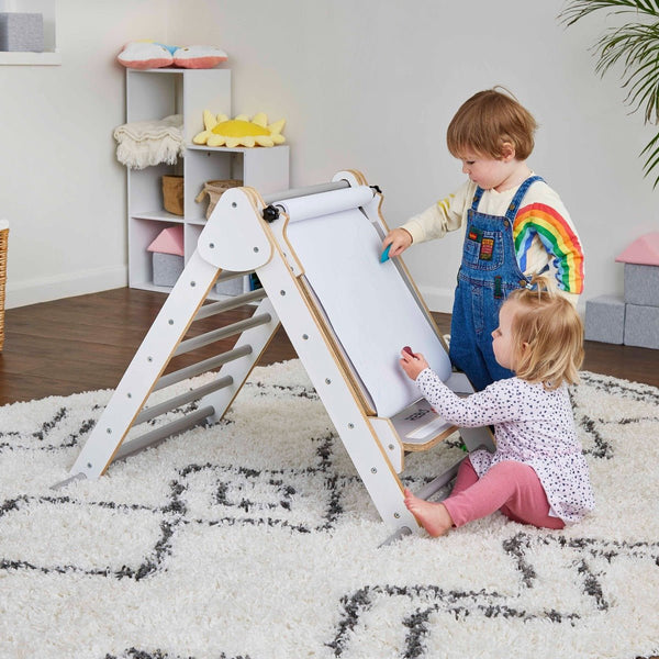 Rebo Montessori Pikler Style Climbing Triangle & Drawing Board Set