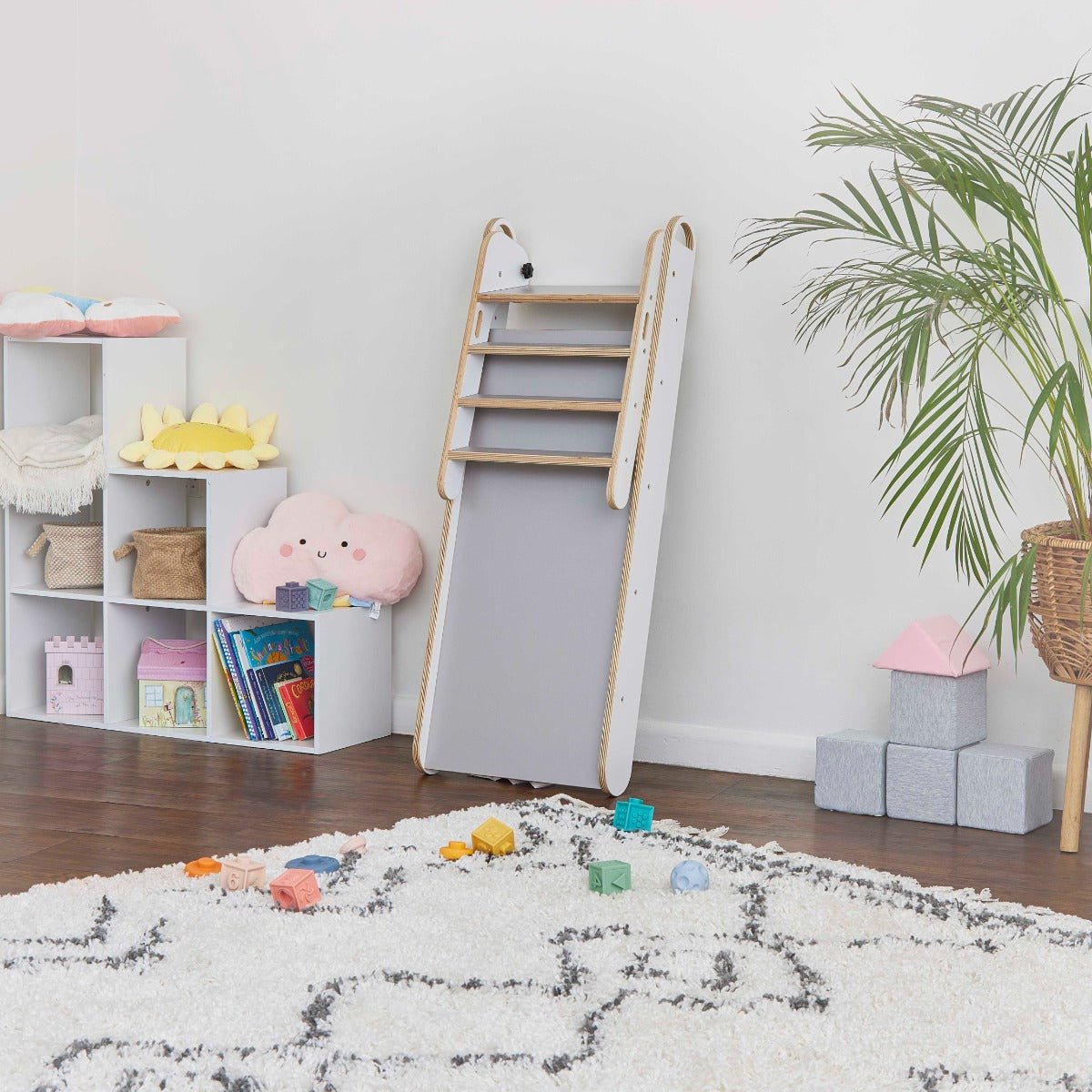 Rebo Montessori Pikler Style Foldable Wooden Slide