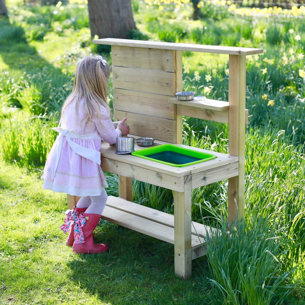 Rebo Muddy Mischief Children’s Outdoor Mud Kitchen Sand Pit - Chamomile