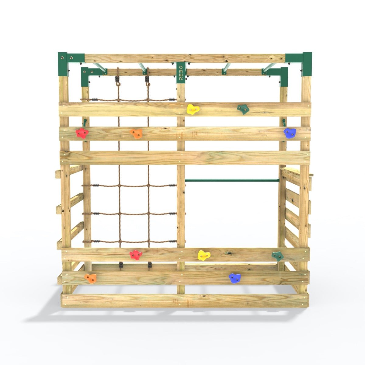 Rebo Ninja Climbing Cube Wooden Climbing Frame - Single