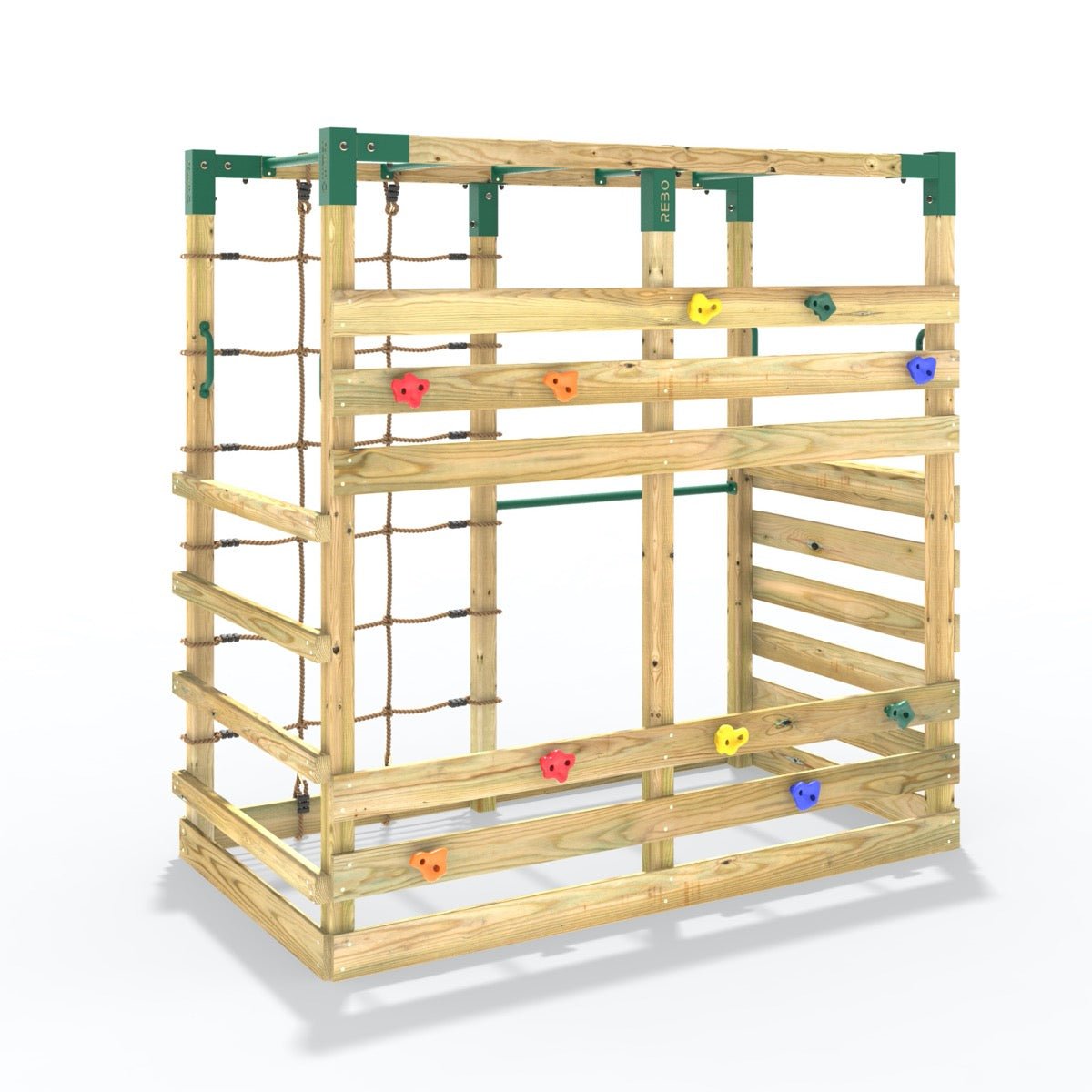Rebo Ninja Climbing Cube Wooden Climbing Frame - Single