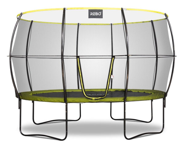 Rebo Oval Base Jump 2 Trampoline With Halo II Enclosure - 11 x 8FT
