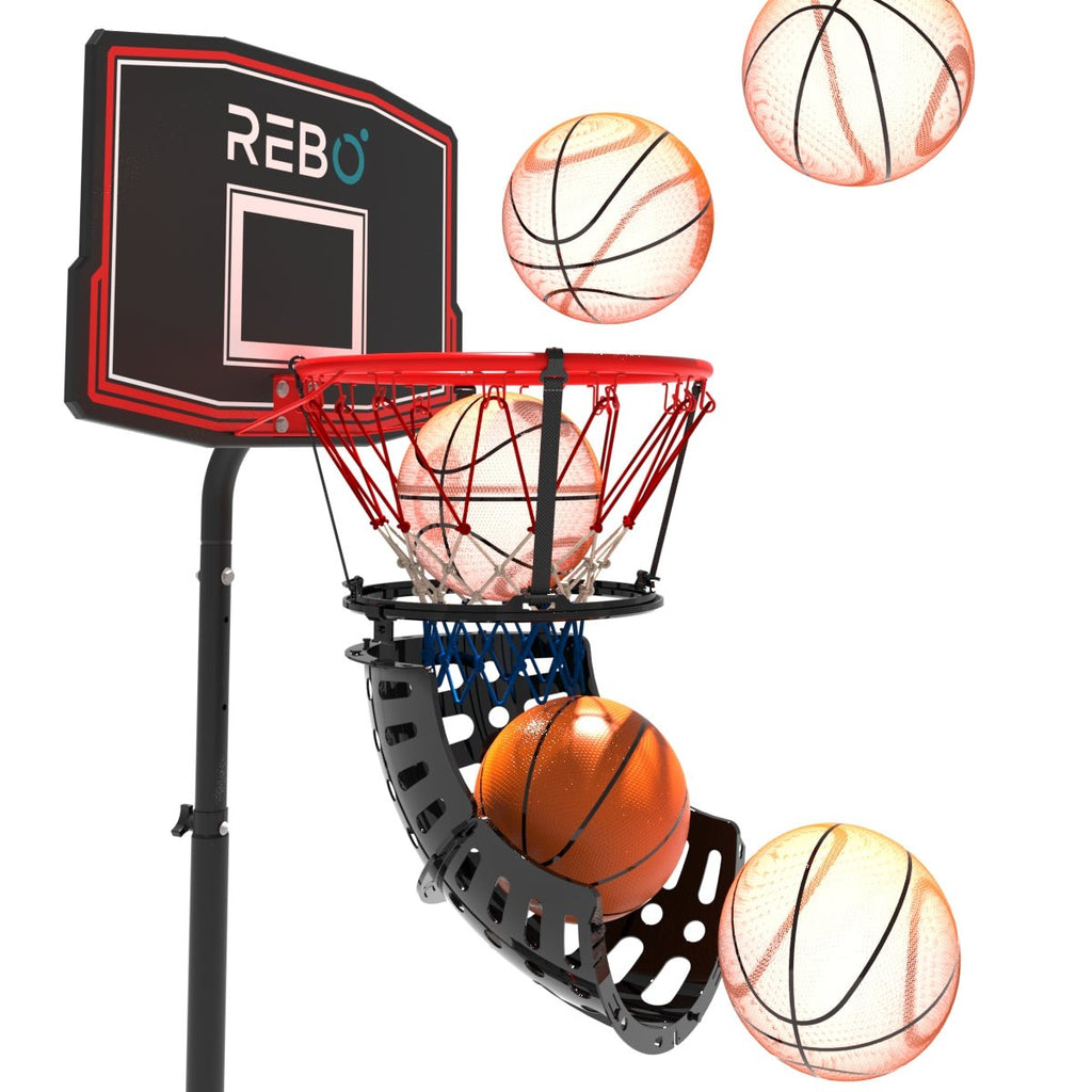 Rebo Portable Basketball Hoop Ball Return OutdoorToys