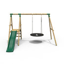 Rebo Rosetta Wooden Swing Set with Platform and Slide