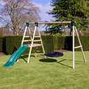 Rebo Rosetta Wooden Swing Set with Platform and Slide
