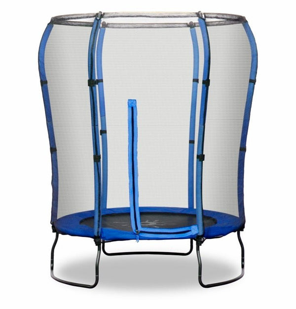 Rebo Safe Jump 4.5FT Trampoline with Safety Enclosure - Blue